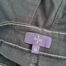 Load image into Gallery viewer, NYDJ Slim Straight Jeans UK20 NEW Dark Grey Velvet Lift Tuck Slimming High Rise