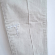 Load image into Gallery viewer, NYDJ Skinny Jeans Beige UK 12 Cream Mid Rise Stretch Slimming Trousers Repair