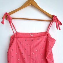 Load image into Gallery viewer, Vintage Jumpsuit Pink Adjustable Straps Romper Retro Summer Casual 70s Fits 8 10