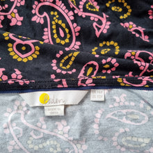 Load image into Gallery viewer, Boden Midi Dress Jersey Paisley Print Black Pink Long Sleeves Stretch 14 Petite