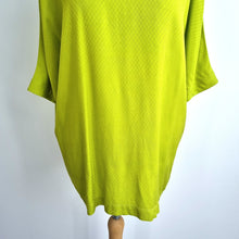 Load image into Gallery viewer, Alysi Chocolat Blouse Lime T-shirt Dolman Short Sleeves Tunic Chartreuse UK 10