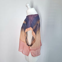 Load image into Gallery viewer, Mes Soeurs Et Moi Top Silk Blend Size 2 UK 14 Tie-Dye Blouse Boxy Lagenlook