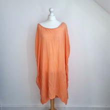 Load image into Gallery viewer, Join Clothes Kaftan Dress Orange Cotton Oversized One Size Beach Coverup Lagen
