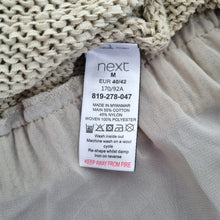 Load image into Gallery viewer, Next Knitted Vest Top Beige Medium Layered Hem Cami Bow Blouse Natural V Neck