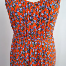 Load image into Gallery viewer, Boden Orange Floral Sundress UK 16 R Strappy Belted Summer Dress Beach Viscose