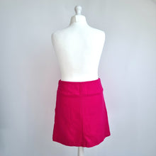Load image into Gallery viewer, Hobbs Skirt Hot Pink Mini A Line 100% Wool Lined Flare Work Bright Neon Size 14