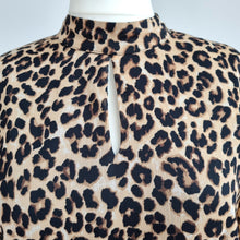Load image into Gallery viewer, Dusk Dress Leopard Print NEW Size 18 Frill Chiffon Animal Lined Long Sleeves