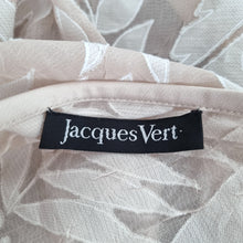 Load image into Gallery viewer, Jacques Vert Open Blouse UK 18 Cream Devore Leaf Pattern Shrug Bolero V Neck