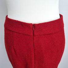 Load image into Gallery viewer, M&S Collection Pencil Skirt Red Wool Blend UK 10 Knee Length Smart Work Russet