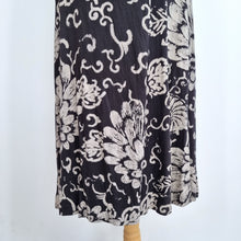 Load image into Gallery viewer, Lucky Brand Wrap Dress Jersey Large Floral Print Black Cotton Modal Casual Day