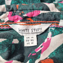 Load image into Gallery viewer, White Stuff Shirt Blouse 100% Organic Cotton Abstract Print Long Sleeves Size 14