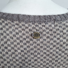 Load image into Gallery viewer, Sherpa Jumper Dress Fairisle Medium Merino Wool Alpaca Blend Knit Tunic Brown
