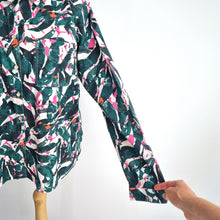 Load image into Gallery viewer, White Stuff Shirt Blouse 100% Organic Cotton Abstract Print Long Sleeves Size 14