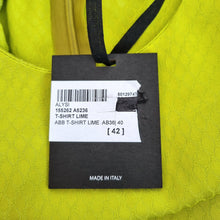 Load image into Gallery viewer, Alysi Chocolat Blouse Lime T-shirt Dolman Short Sleeves Tunic Chartreuse UK 10