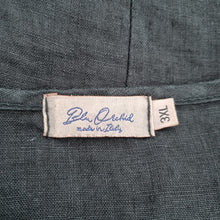 Load image into Gallery viewer, Blu Orchid Blouse 3XL 100% Linen Pearls Black Made in Italy Tunic Top Lagenlook