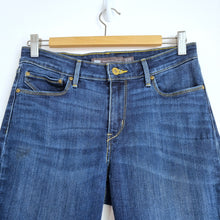 Load image into Gallery viewer, Levi's Jeans Straight Demi Curve Mid Rise Dark Blue Indigo Stretch 8 W29 L32