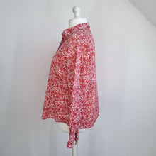 Load image into Gallery viewer, Boden Shirt Floral Print UK 20 Pink 100% Cotton Blouse Long Sleeves Button Down