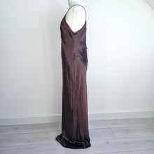 Load image into Gallery viewer, T Alexander Wang Slip Dress Medium NEW Velvet Brown Silk Blend Maxi Evening