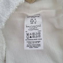 Load image into Gallery viewer, River Island Studios Trousers M 14 NEW Cream Towelled Casual Pockets Wide Leg