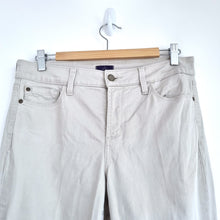 Load image into Gallery viewer, NYDJ Skinny Jeans Beige UK 12 Cream Mid Rise Stretch Slimming Trousers Repair