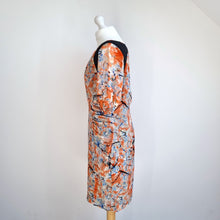 Load image into Gallery viewer, Mint Velvet Dress Silk Blend Cocktail Abstract Print Sheath Lined Stretch 14 16