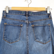 Load image into Gallery viewer, J Brand Jeans Skinny Maria Hampton Mid Rise Mid Blue Stretch Fading Denim W26