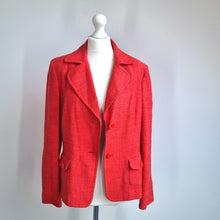 Load image into Gallery viewer, Talbots Blazer Jacket Red Coral UK 12 Italian Fabric Smart Tailored Work Classic