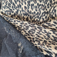 Load image into Gallery viewer, AllSaints Dress Leopard Print Tulle Kiara Linleo Party Long Sleeves Grunge Small