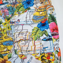 Load image into Gallery viewer, Franklin & Marshall Swimming Shorts Men Small Hawaiian Floral USA Map Lined
