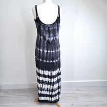 Load image into Gallery viewer, Tie Dye Maxi Dress Large 90 Degree by Reflex Grey White Stretch Cotton Coverup