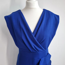 Load image into Gallery viewer, Coast Midi Dress Occasion 14 Cobalt Blue Ruffles Cocktail Wedding Guest Lined