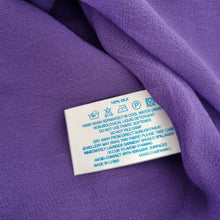 Load image into Gallery viewer, Oasis Top Y2K 100% Silk Purple 16 V Neck Lined Party Asymmetric Hem Cami Vintage