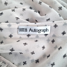 Load image into Gallery viewer, M&S Autograph Twinset Blouse UK 10 Chiffon Cream Ditsy Print Camisole Work