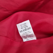 Load image into Gallery viewer, Long Tall Sally Coat Red UK 18 Pea Jacket Lined Cotton Pockets High Neck Winter