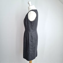 Load image into Gallery viewer, Monsoon Shift Dress Wool Blend UK 12 Sleeveless Grey Lined Work Office Tweed