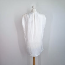 Load image into Gallery viewer, Zara White Mini Dress NEW Grecian Shoulders Pads Tunic Sleeveless Medium Lined