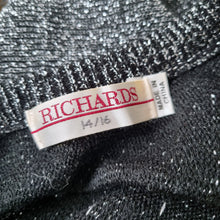 Load image into Gallery viewer, Vintage Richards Jumper Metallic Sparkle Embellished UK 14/16 Silver Grey Knit