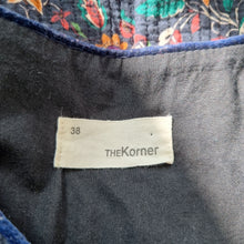 Load image into Gallery viewer, The Korner Quilted Tunic Top Pockets Mini Dress Ditsy Floral Smock Linen UK 10