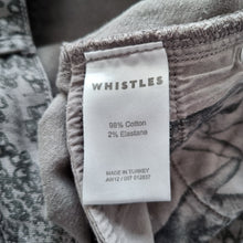 Load image into Gallery viewer, Whistles Skinny Jeans Snakeskin Print Grey Low Rise Stretch Animal Trousers 28