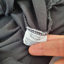 Load image into Gallery viewer, ME + EM Top T-shirt Tunic Black Long Sleeve Modal Basic Ruched Stretch Cuffed 12