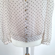 Load image into Gallery viewer, M&S Autograph Twinset Blouse UK 10 Chiffon Cream Ditsy Print Camisole Work