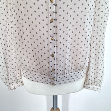 Load image into Gallery viewer, M&S Autograph Twinset Blouse UK 10 Chiffon Cream Ditsy Print Camisole Work