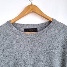 Load image into Gallery viewer, Paul Costelloe Jumper Grey Medium Black Label Merino Wool Silk Speckled Mens
