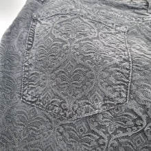 Load image into Gallery viewer, 7 for All Mankind Jeans Damask Print Skinny Grey Mid Rise Stretch Paisley W 29