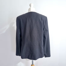 Load image into Gallery viewer, M&S Per Una Black Blazer UK 12 Gold Button Double Breasted Tailored Jacket Work