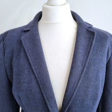 Load image into Gallery viewer, M&S Autograph Blazer Wool Blend Jacket UK 10 Navy Smart Tailored Office Classic