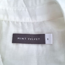 Load image into Gallery viewer, Mint Velvet Sleeveless Shirt 8 White Tunic Broderie Anglaise Silk Cotton Lined