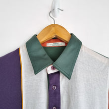 Load image into Gallery viewer, Vintage St Michael Polo Shirt Men Colourblock Retro Cotton Cuban 80s 90s Medium