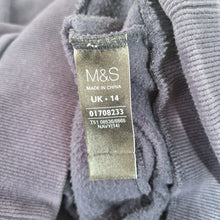 Load image into Gallery viewer, M&S Zip Up Sweatshirt Jacket UK 14 Women Blue Casual Athleisure Fleece Lined