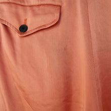 Load image into Gallery viewer, Joseph Satin Trousers Pleated Dress Pants Orange Dean Liquid Work UK 6 EU 34